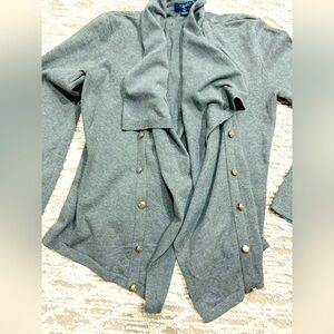 CHAPS Ralph Lauren Open Front Cowl Cardigan (MED)